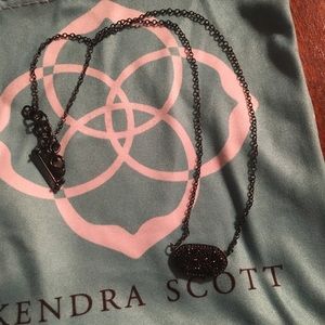 Elisa necklace in black drusy